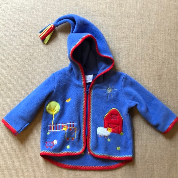 Hanna Andersson Fleece Elf Hood Farm 